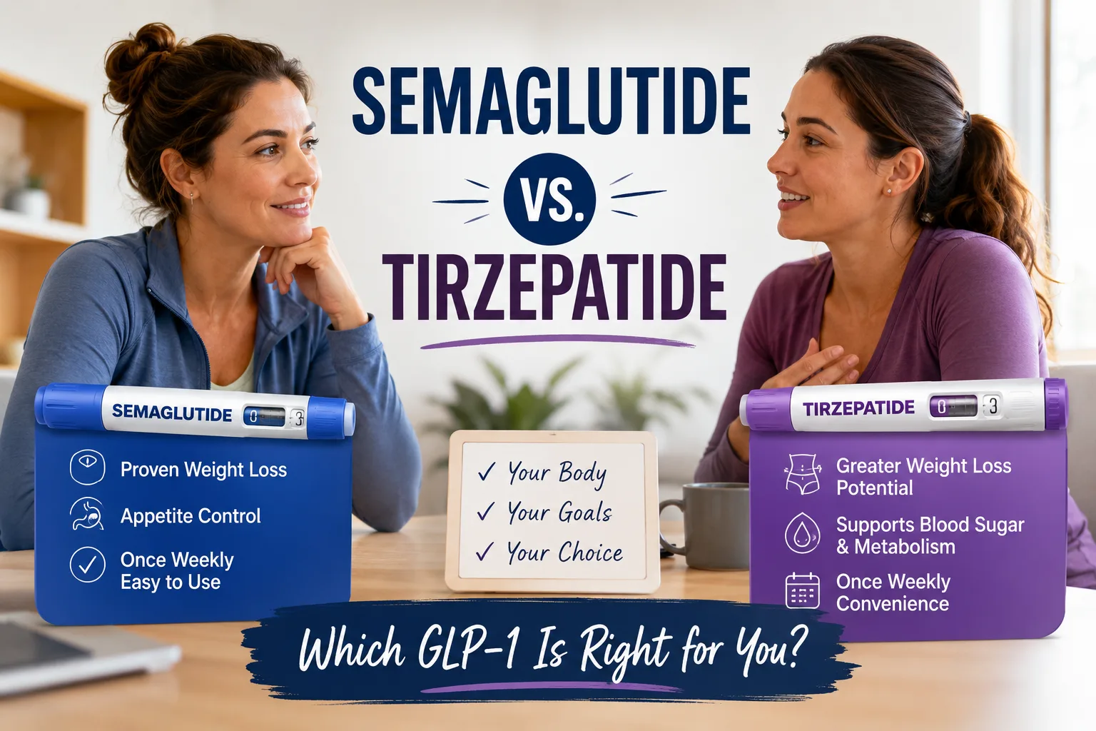 Semaglutide vs. Tirzepatide: Which GLP-1 Is Right for You?